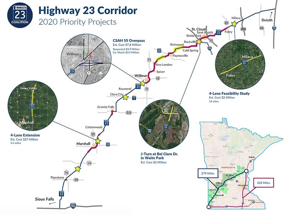 Highway 23 Mn Map