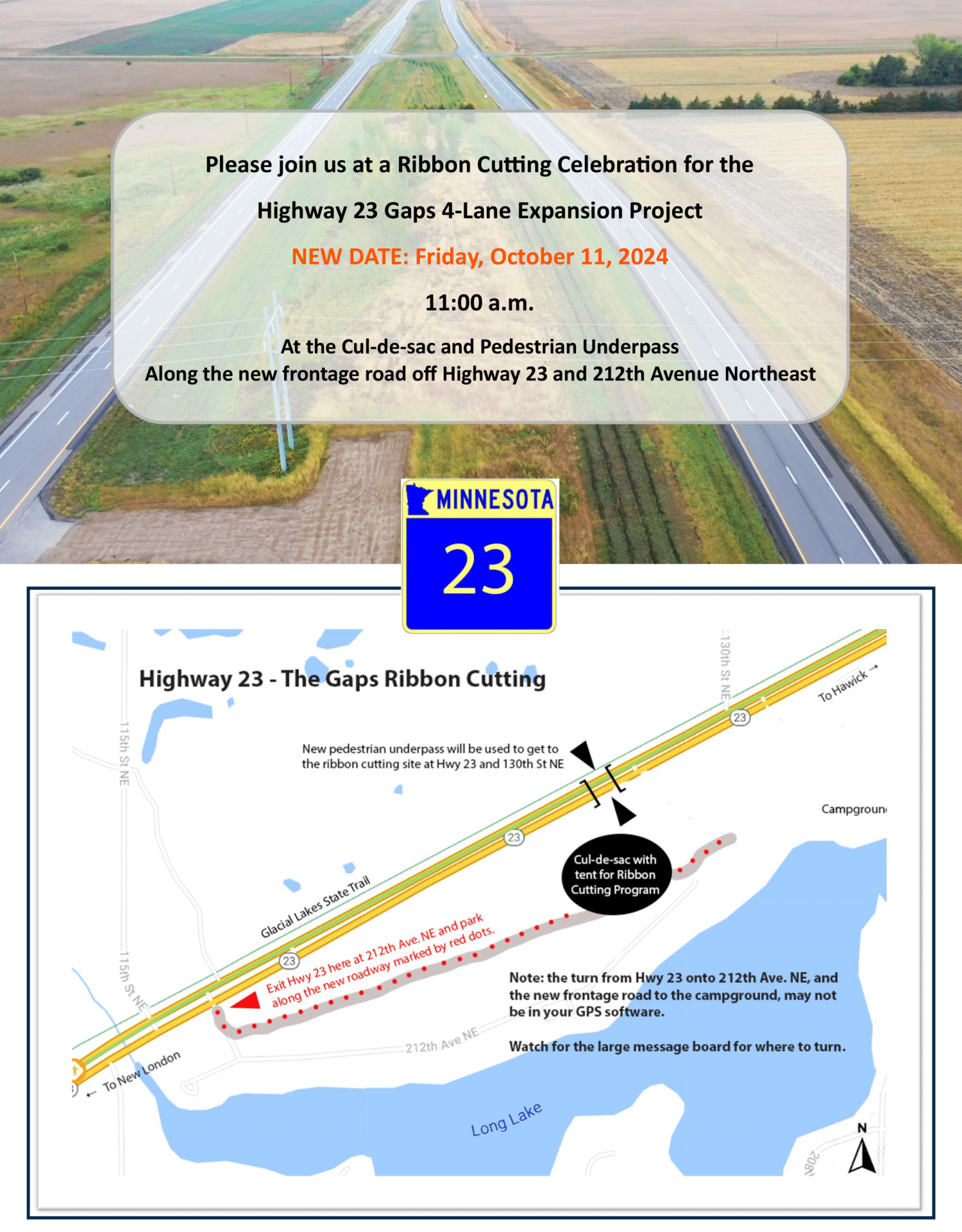 Invitation Update To Hwy 23 Gaps Ribbon Cutting