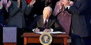 President Biden Signing the Infrastructure Bill